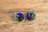 Plique-à-jour Domed Flower Earrings